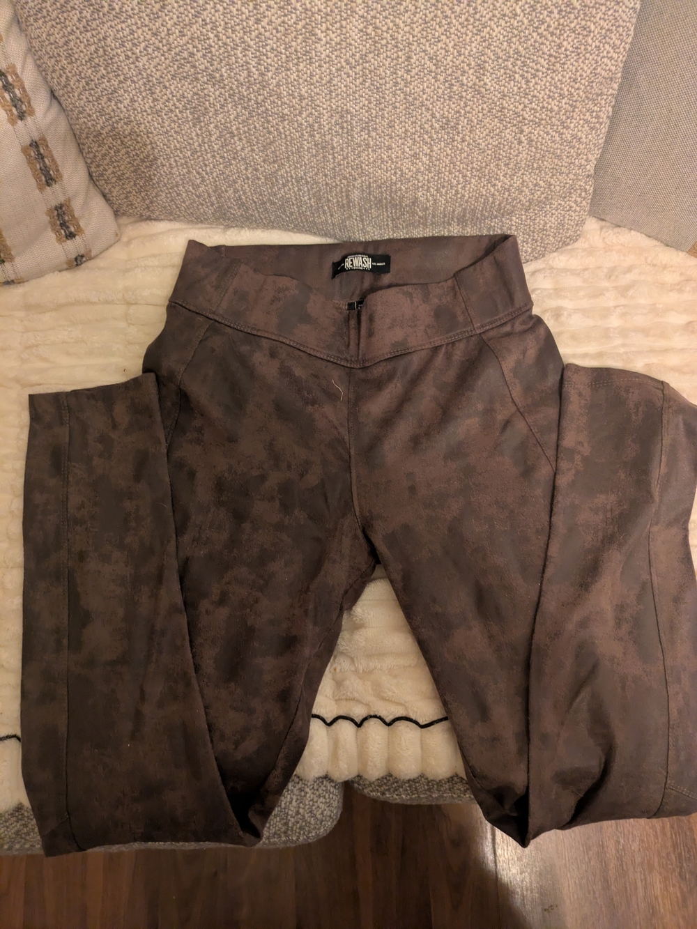 Women's Brown Printed Ponte Pants
